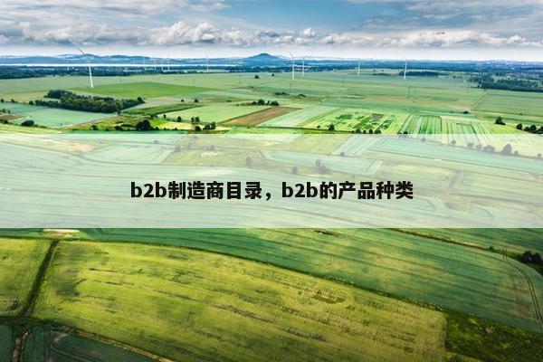 b2b制造商目录，b2b的产品种类