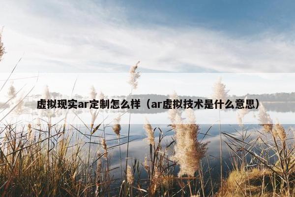 虚拟现实ar定制怎么样（ar虚拟技术是什么意思）
