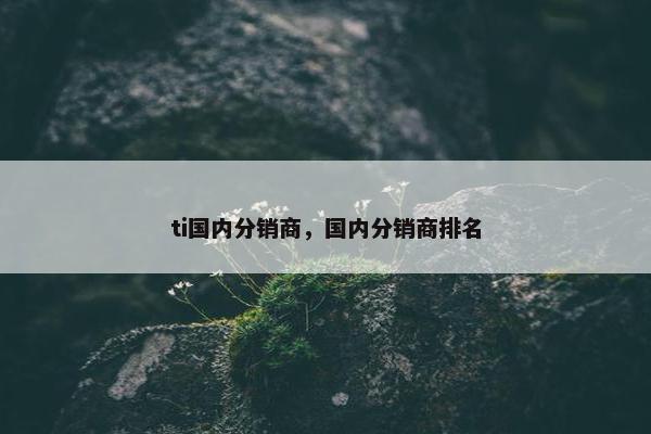 ti国内分销商，国内分销商排名