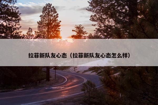 拉菲新队友心态（拉菲新队友心态怎么样）