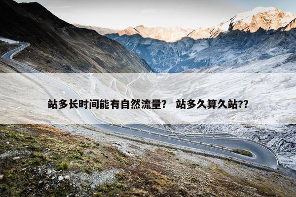 站多长时间能有自然流量？ 站多久算久站?？
