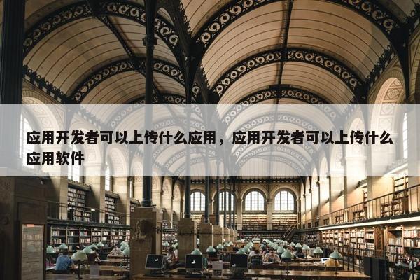 应用开发者可以上传什么应用，应用开发者可以上传什么应用软件