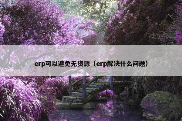 erp可以避免无货源（erp解决什么问题）