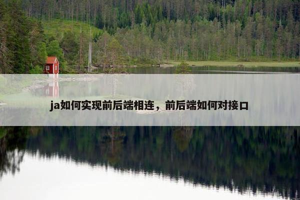 ja如何实现前后端相连，前后端如何对接口