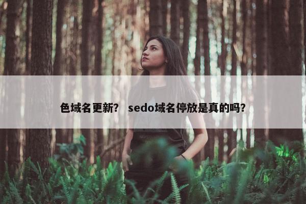 色域名更新？ sedo域名停放是真的吗？