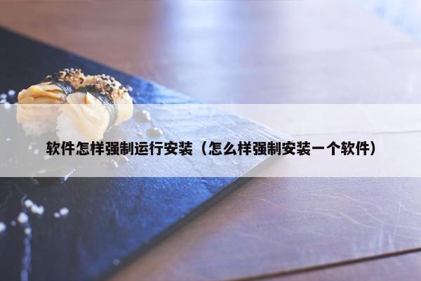 软件怎样强制运行安装（怎么样强制安装一个软件）