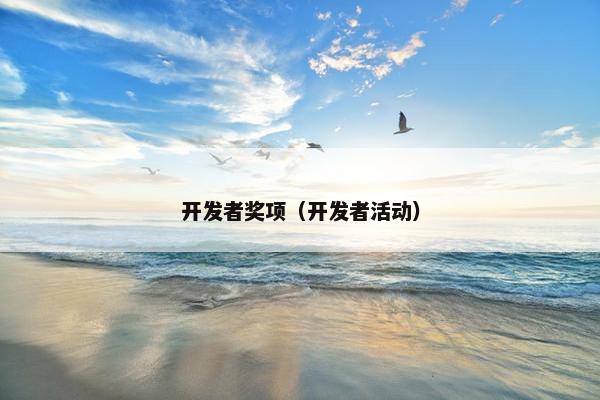 开发者奖项（开发者活动）