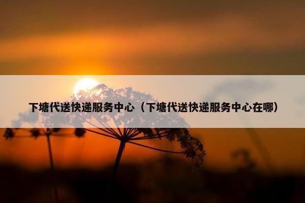 下塘代送快递服务中心（下塘代送快递服务中心在哪）