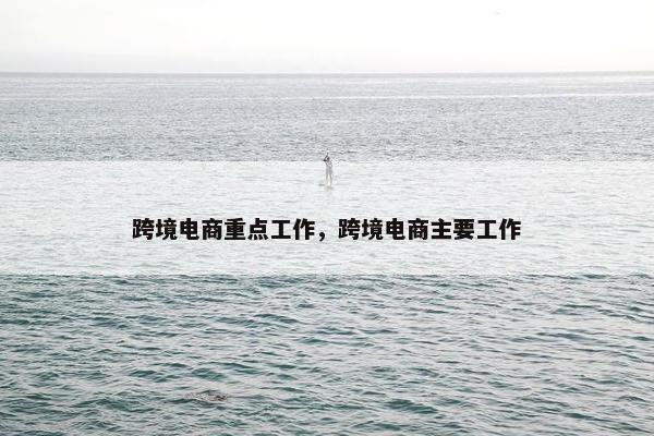 跨境电商重点工作，跨境电商主要工作