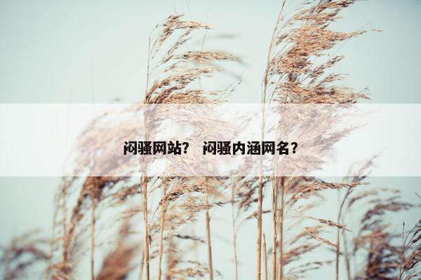 闷骚网站？ 闷骚内涵网名？