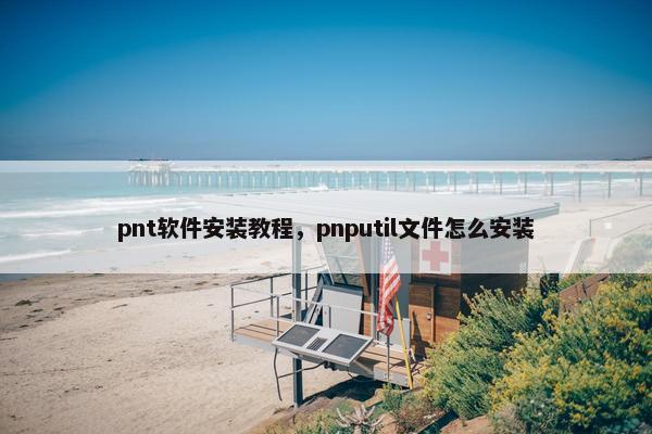 pnt软件安装教程，pnputil文件怎么安装