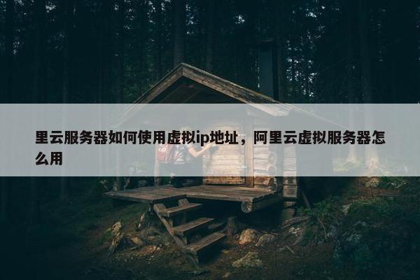里云服务器如何使用虚拟ip地址，阿里云虚拟服务器怎么用