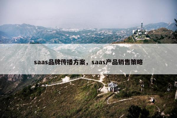 saas品牌传播方案，saas产品销售策略