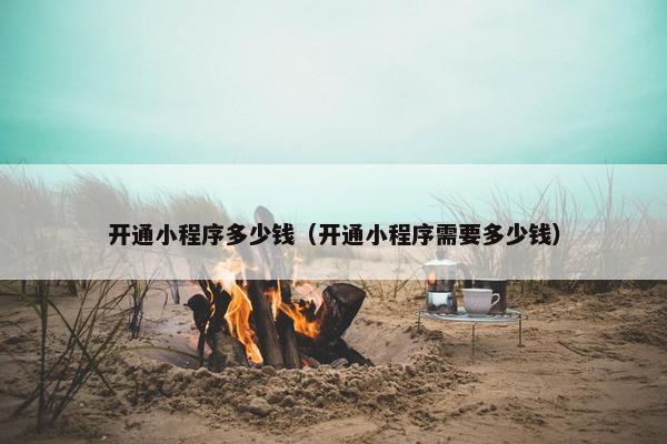 开通小程序多少钱（开通小程序需要多少钱）