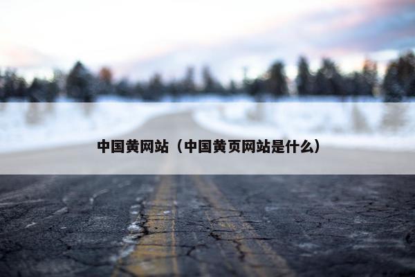 中国黄网站（中国黄页网站是什么）