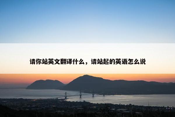 请你站英文翻译什么，请站起的英语怎么说