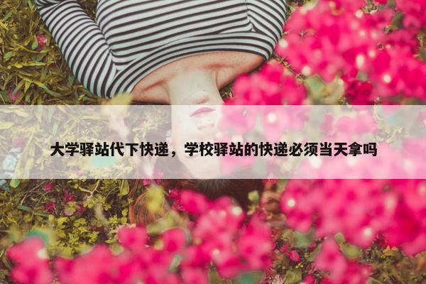 大学驿站代下快递，学校驿站的快递必须当天拿吗