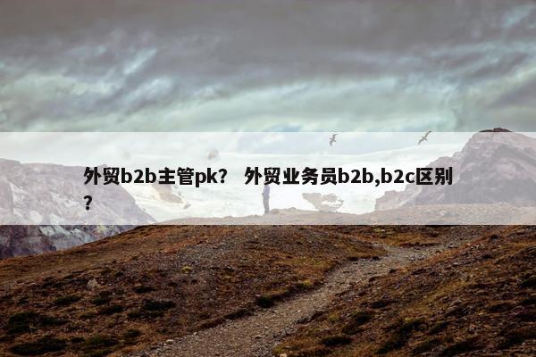 外贸b2b主管pk？ 外贸业务员b2b,b2c区别？