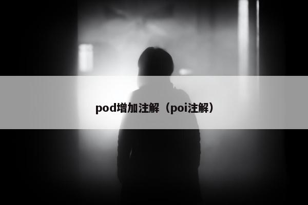 pod增加注解（poi注解）