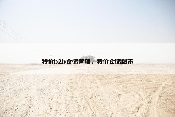 特价b2b仓储管理，特价仓储超市