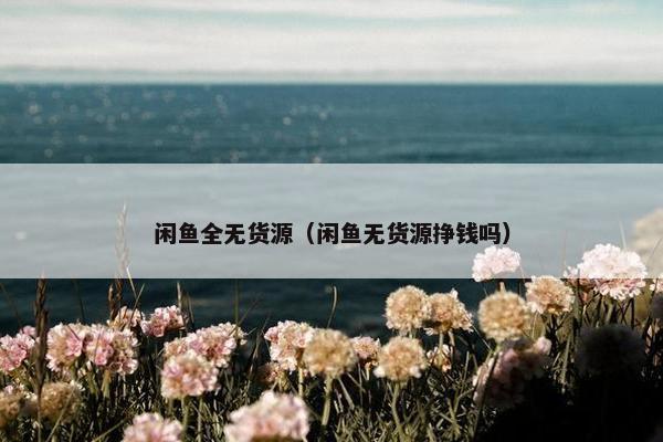 闲鱼全无货源（闲鱼无货源挣钱吗）