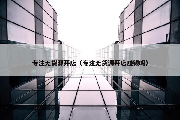 专注无货源开店（专注无货源开店赚钱吗）