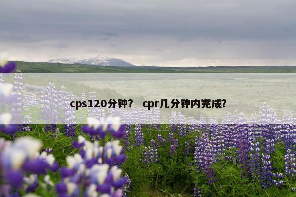 cps120分钟？ cpr几分钟内完成？