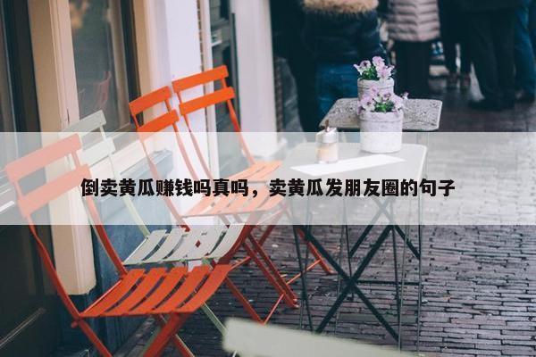 倒卖黄瓜赚钱吗真吗，卖黄瓜发朋友圈的句子