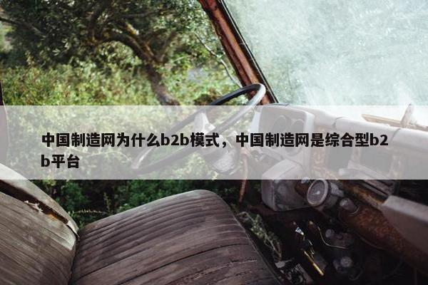 中国制造网为什么b2b模式，中国制造网是综合型b2b平台