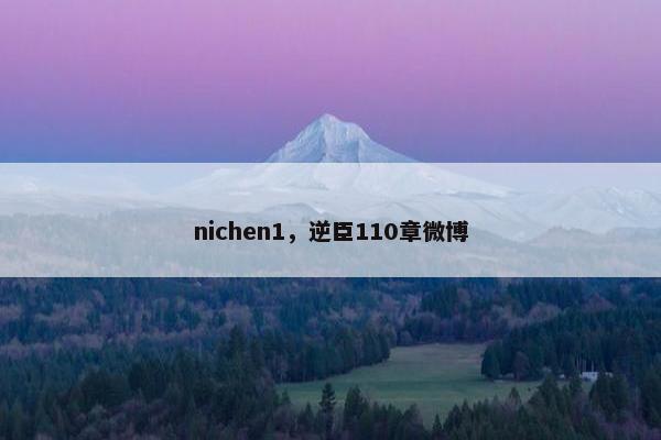 nichen1，逆臣110章微博