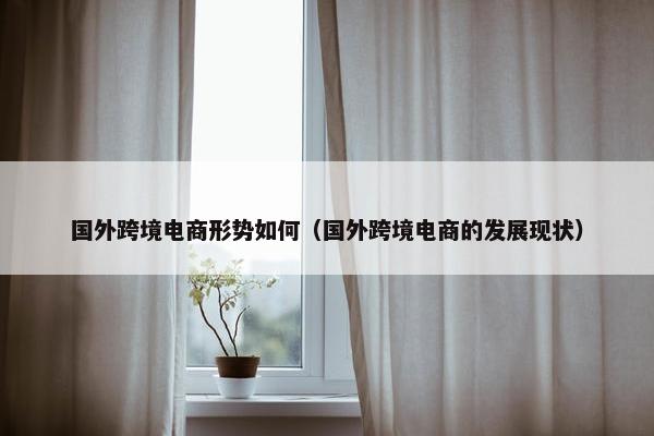 国外跨境电商形势如何（国外跨境电商的发展现状）