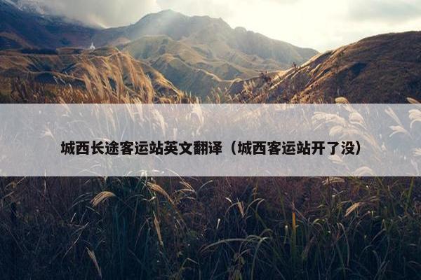城西长途客运站英文翻译（城西客运站开了没）