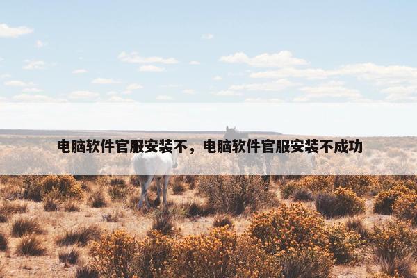 电脑软件官服安装不，电脑软件官服安装不成功
