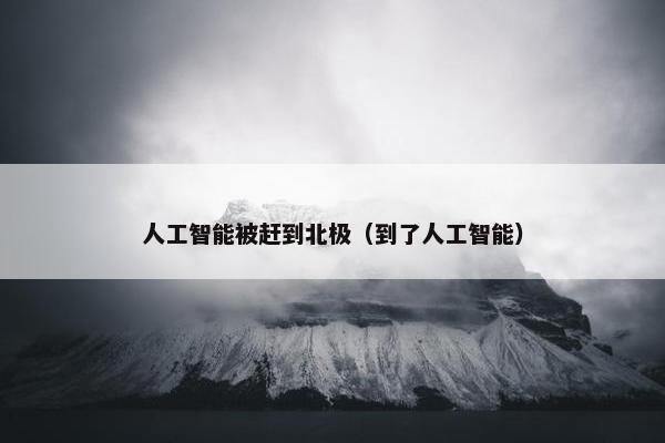 人工智能被赶到北极（到了人工智能）