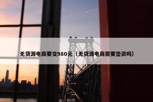 无货源电商要交980元（无货源电商需要垫资吗）
