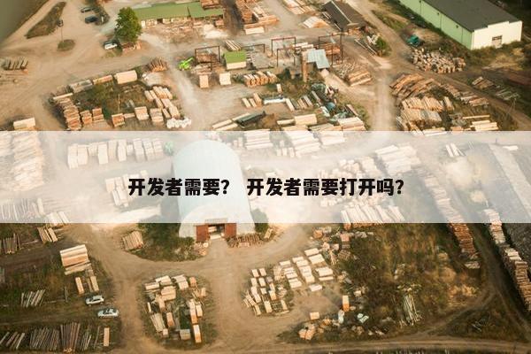 开发者需要？ 开发者需要打开吗？