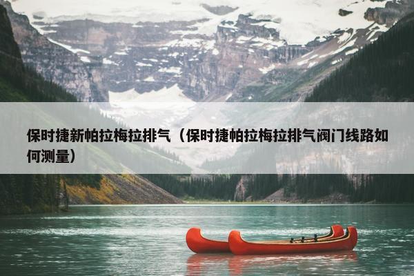 保时捷新帕拉梅拉排气（保时捷帕拉梅拉排气阀门线路如何测量）