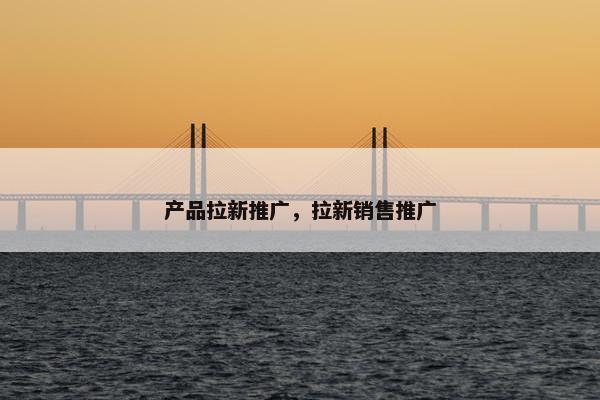 产品拉新推广，拉新销售推广