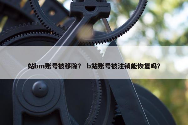 站bm账号被移除？ b站账号被注销能恢复吗？