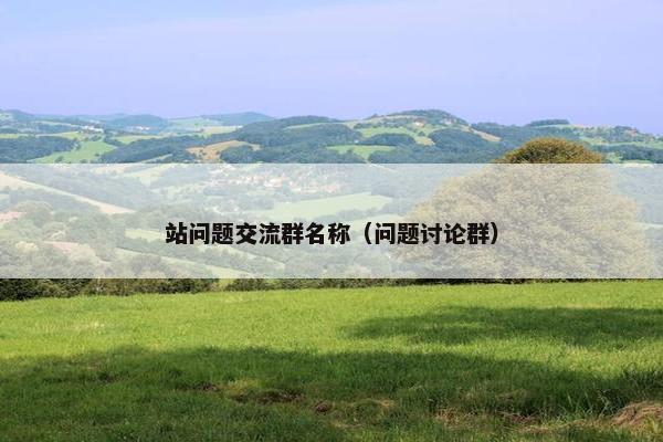 站问题交流群名称（问题讨论群）