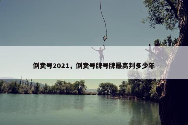 倒卖号2021，倒卖号牌号牌最高判多少年