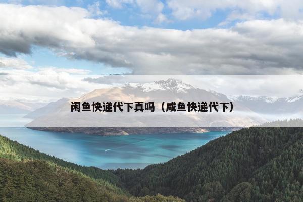 闲鱼快递代下真吗（咸鱼快递代下）