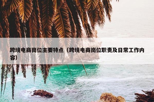 跨境电商岗位主要特点（跨境电商岗位职责及日常工作内容）