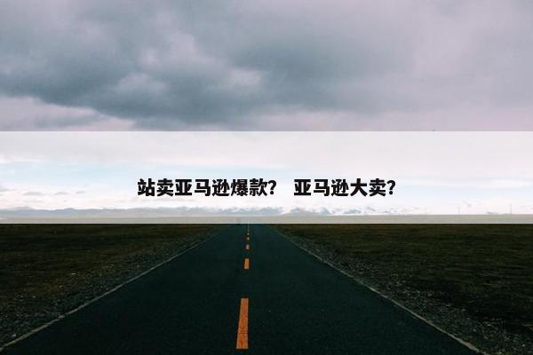 站卖亚马逊爆款？ 亚马逊大卖？