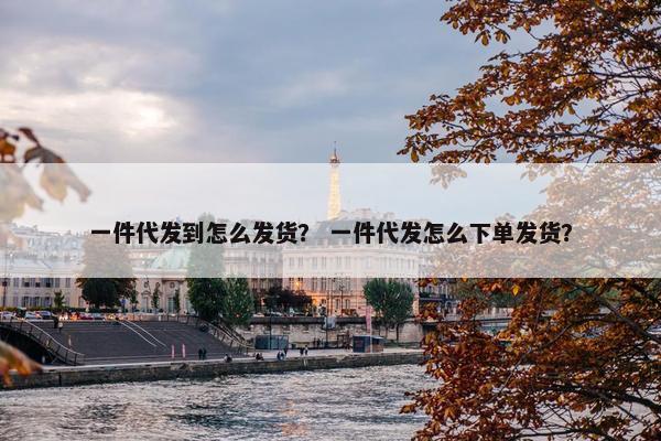 一件代发到怎么发货？ 一件代发怎么下单发货？