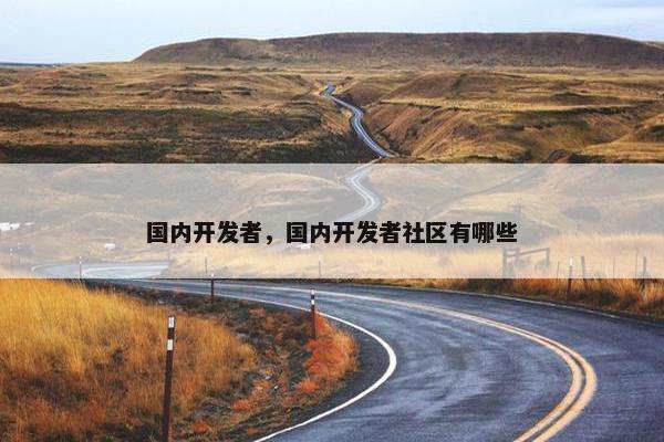 国内开发者，国内开发者社区有哪些