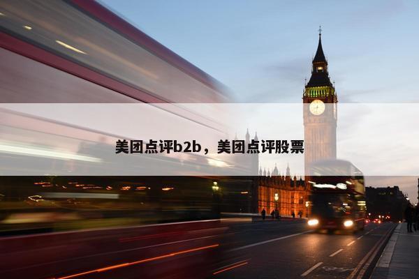 美团点评b2b，美团点评股票