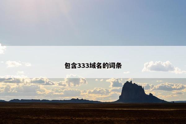 包含333域名的词条
