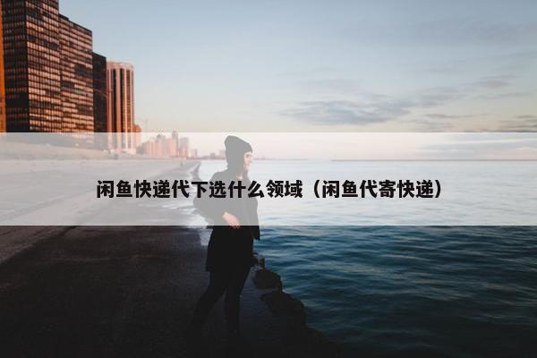 闲鱼快递代下选什么领域（闲鱼代寄快递）
