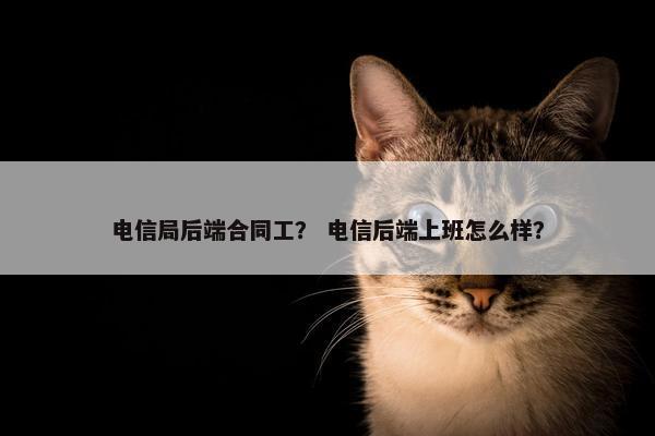 电信局后端合同工？ 电信后端上班怎么样？